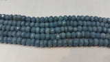 2 Strands- 8mm Peruvian blue opal faceted, size 8-9mm , very good quality ,14" length , beautiful quality beads