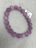 Kunzite Bracelet 10MM , Beautiful Purple Bracelet, Natural Kunzite Round Beaded Bracelet ,weight 35gm Gemstone beads Code :-#1