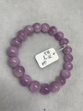 10MM Kunzite Bracelet , Beautiful Purple Bracelet, Natural Kunzite Round Beaded Bracelet ,weight 35gm Gemstone beads Code :-#2