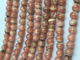 6mm Rhodochrosite Round Beads, Length 40mm, Good Quality- Rhodochrosite Round Beads