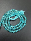 Apatite  Roundel Beads  4.5 to 5mm size , 14 Inch Strand-