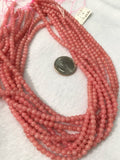 4 MM RHODOCHROSITE  Round Beads, 5A Grade, Rare Available Quality , Length 40cm