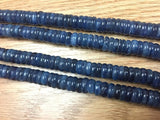 Blue Kyanite Roundel 8 mm, Top Quality - Kyanite beads- Kyanite Rondelle AAA Quality , Dark Color , 40 cm Length