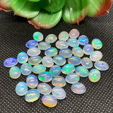 Ethiopian Opal Cabs 7X9 mm size Pack of 2 Pieces -AAAA Quality (4A Grade) Opal Cabochon - Ethiopian Opal Oval Cabochon