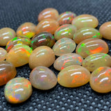 Ethiopian Opal 7X9 mm size Pack of 2 Pieces -Code #E-15- AA Quality (2A Grade) Opal Cabochon - Ethiopian Opal Oval Cabochon