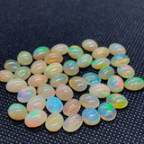 Ethiopian Opal Cabs 7X9 mm size Pack of 2 Pieces -Code #E-17- AAA Quality (3A Grade) Opal Cabochon - Ethiopian Opal Oval Cabochon