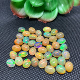 Ethiopian Opal 7X9MM (4-Pcs)  Pack-Code #E-18- AAA Quality (3A Grade) Opal Cabochon - Ethiopian Opal Oval Cabochon , Opal cabs