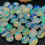 Ethiopian Opal 6x8 mm size Cabs Pack of 2 Pieces -Code #04- AAA Quality (3A Grade) Opal Cabochon - Ethiopian Opal Oval Cabochon