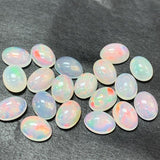 Ethiopian Opal 5x7MM (6 PCS ) Pack  -Code #07- AAA Quality (3A Grade) Opal Cabochon - Ethiopian Opal Oval Cabochon, Opal Cabs