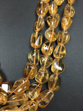 16" Strand, Citrine Smooth Nuggets 10x12mm to 12x16mm Size, Citrine Quartz Nugget , origin Brazil