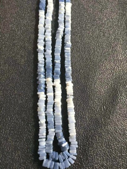 Blue Opal Shaded Smooth Heishi 4mm size ,beautiful quality , Full strand 15 Inch Length