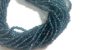 London Quartz faceted plating 3mm Roundel , Length of strand 13.5" Coating faceted Roundel beads