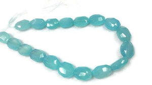 Aqua Chalcedony Faceted Nugget shape , 16X21MM Approx Size. Chalcedony Nuggets