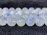 Moonstone 6MM Round Beads ,Rainbow Moonstone beads, Length 15.5" and AAA Quality, Origin India .perfect round with blue flash