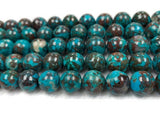 Chrysocolla 12MM  Natural chrysocolla Round Beads, Healing stone , Length 16" Gemstone beads . Perfect round with brown matrix