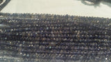 Iolite faceted Rondelles , AA Quality beads, Length 14'' Size 4-4.5mm , Hand cut faceted