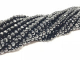 3MM BLACK SPINEL Round faceted , Gemstone faceted Beads, Micro faceted length is 15.5 Inch