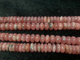 1/2 STRAND Rhodochrosite Roundel Beads 10MM- AAA Quality Length 20cm, Good Quality- Rhodochrosite Rondelles - Rhodochrosite Beads