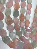 12X18MM Morganite faceted Nugget Beads, Length 40 cm- Free Form Morganite faceted Beads