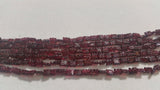 Garnet Full Carving Rectangular Shape 6x8MM beads length 15 inch