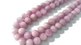 11MM Kunzite Round Beads, AAA Quality, Length 40cm -Natural Kunzite Beads-Purple Color origin brazil