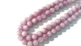 11MM Kunzite Round Beads, AAA Quality, Length 40cm -Natural Kunzite Beads-Purple Color origin brazil