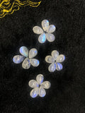 PEAR CABS 9X13MM and AAAA Rainbow Moonstone Cabochon-Natural Untreated Strong Blue Fire- Rainbow Cabs #245 -A (Pack of 4 Pc.)