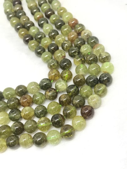 10MM Grossular Garnet Round strand,AAA Quality Round beads , Length of strand is 16