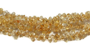 Citrine Smooth Drop Shape , Size 4X7 MM Length 15"