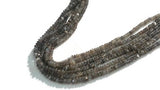 2 Strands , Grey Moonstone Button Shape 5mm, Length of strand 15" Good quality