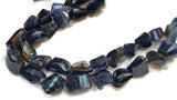 Big Iolite Faceted Nugget Shape, Top Quality in 12X18MM, Length 10"
