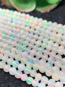 Ethiopian Opal Round 3-6M Beads,16 Inches Strand,Superb Quality,Natural Ethiopian Opal round beads ,code #13 Precious gemstone, lots of fire