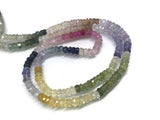 Sapphire faceted Roundel Beads 4MM All Natural sapphire beads. Top Quality precious stone beads- Multi Sapphire Rondelle Beads