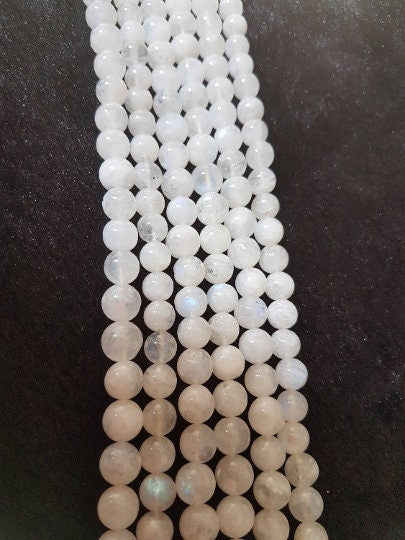 9MM Rainbow Moonstone Round Beads , Length 14 Inch and AA Quality beads