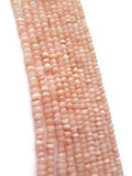 2 Strands Pack Pink Opal Faceted Rondelles 4-4.5MM  size, Super Quality , Natural Pink Opal beads  ,length 13.5"