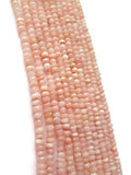 Pink Opal Faceted Rondelles 4-4.5MM  size, Super Quality , Natural Pink Opal beads  ,length 13.5"