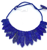 Lapis Necklace -CODE #25 -Lapis Square Shape Necklace- Lapis Fancy Necklace - Fancy Jewelry - Super Quality - Lapis Lazuli Necklace