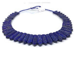 Lapis Necklace -CODE #22 -Lapis Square Shape Necklace- Lapis Fancy Necklace - Fancy Jewelry - Super Quality - Lapis Lazuli Necklace