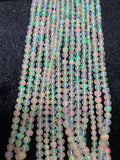 Ethiopian Opal Round 3-4M Beads,16 Inches Strand,Superb Quality,Natural Ethiopian Opal round beads , code #7 Precious gemstone, lots of fire