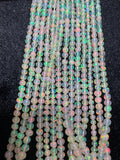 Ethiopian Opal Round 3-5M Beads,16 Inches Strand,Superb Quality,Natural Ethiopian Opal round beads , code #2 Precious gemstone, lots of fire