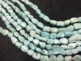 1/2 strand Larimar Nugget beads Size 8-10 mm, Length 20 cm Larimar Good Quality beads - Larimar Tumble Beads