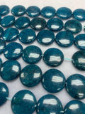 20 MM Neon Apatite Coins - 40 cm Length - AAA Quality - Neon Apatite Shape Beads , Dyed Apatite beads.