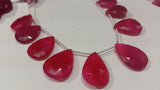 Pink Chalcedony Faceted Pear 21X30 mm Approx size in 8 " Length