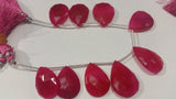 Pink Chalcedony Faceted Pear 21X30 mm Approx size in 8 " Length