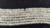 2 Strand White Moonstone button shape , size 4.5mm - Length 14 Inch