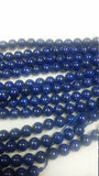 8mm Natural Lapis Round Beads, Length 16" Top Quality Lapis Beads, Blue Lapis Lazuri