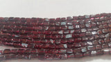 Garnet Smooth Rectangular Shape , Size 4x6MM Length of Strand 16"