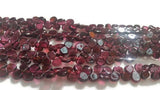 Garnet Heart Shape Beads Size 5x5 MM Length of Strand 16"- Garnet beads - AAA Quality