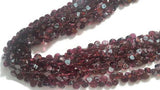 Garnet Heart Shape Beads Size 5x5 MM Length of Strand 16"- Garnet beads - AAA Quality