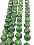 11mm Chrome Diopside Smooth Round , Very good quality,Length 15.5 INCH Necklace - Natural Chrome Diopside country of origin Russia